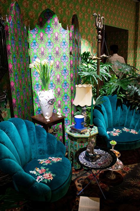 gucci inspired home decor|gucci wallpaper interior.